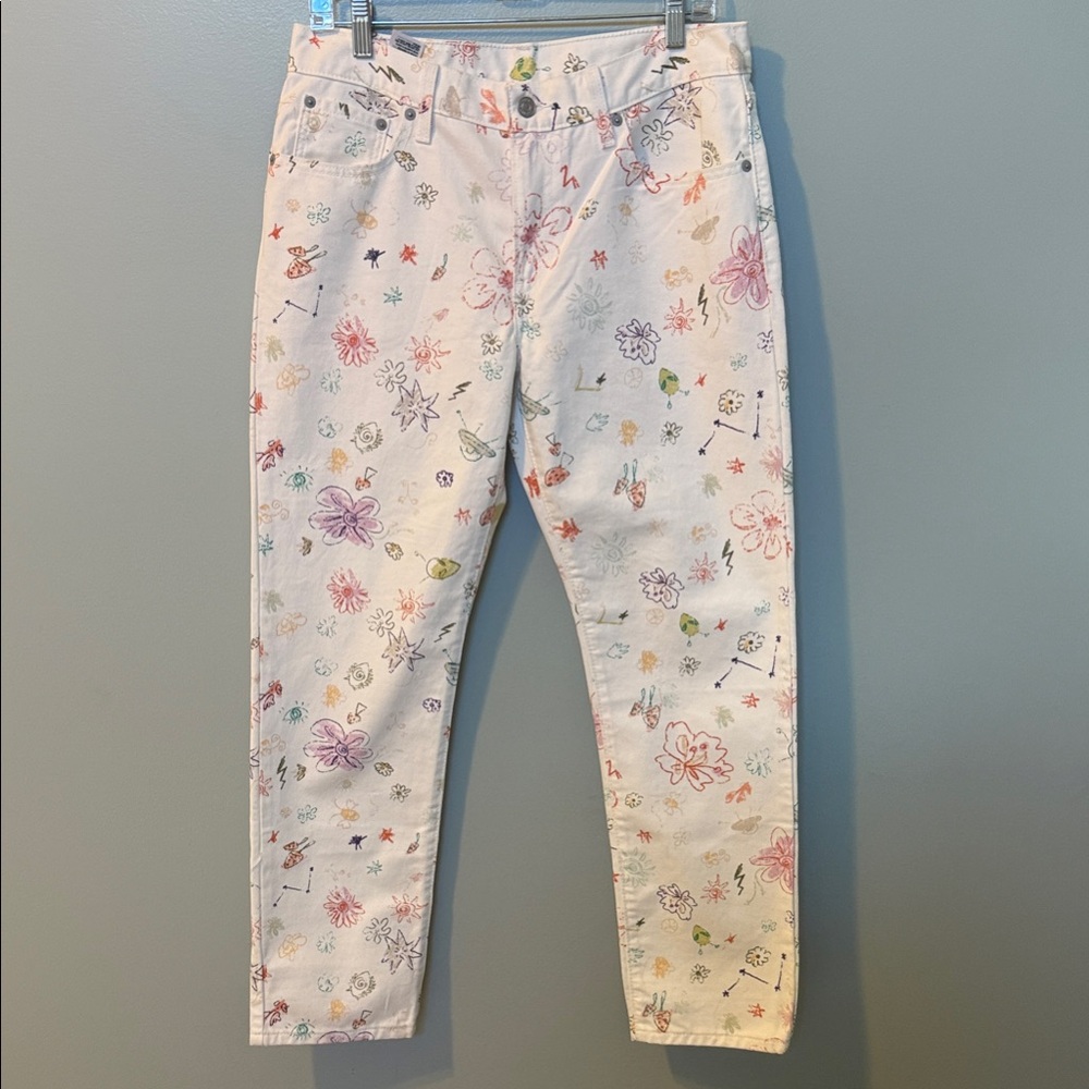 Levi 29x30 Floral Print Women's Straight Leg Jeans